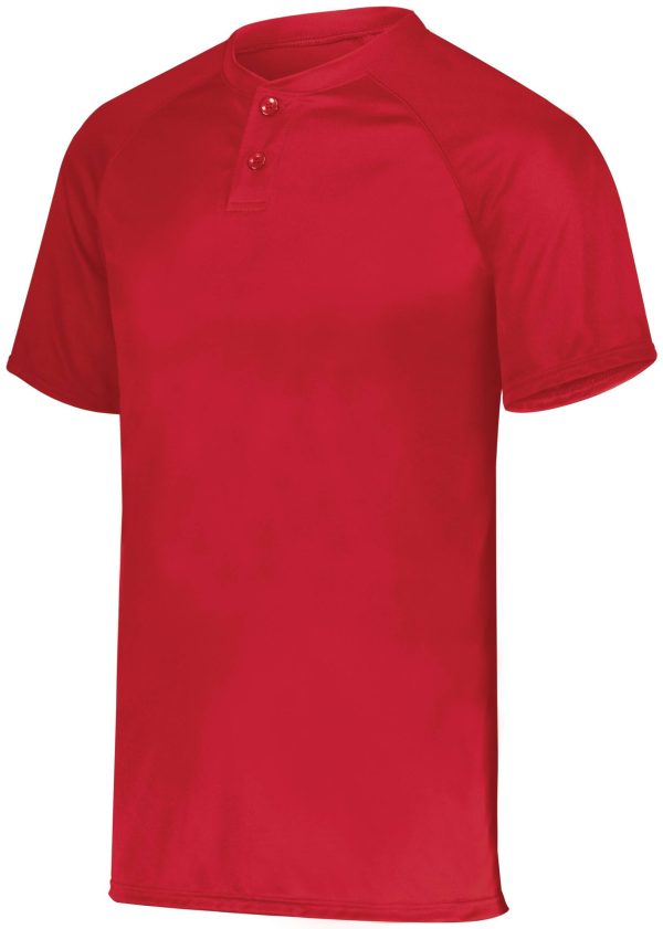 Youth Attain Wicking Two-Button Baseball Jersey