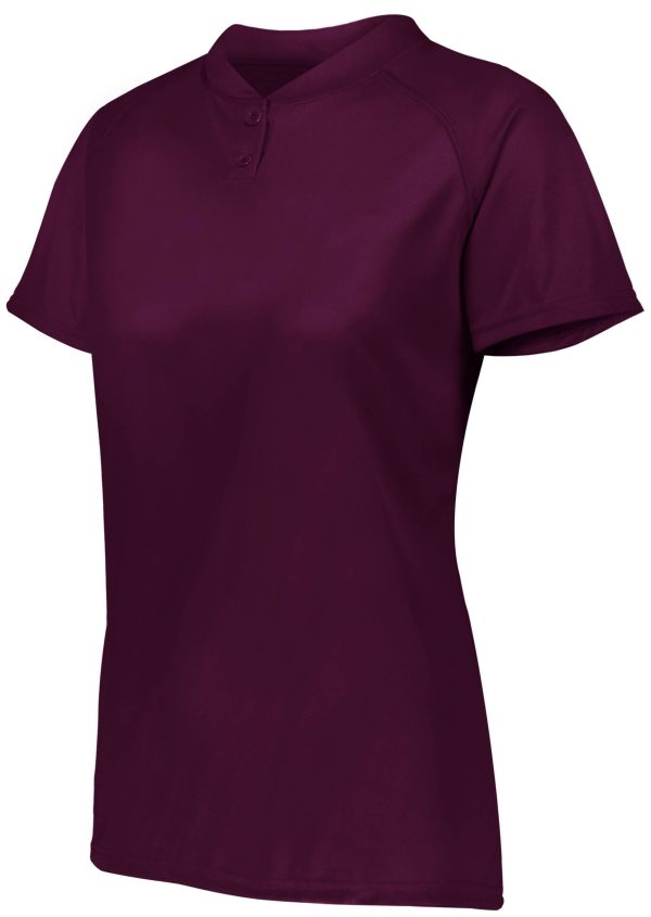 Ladies Attain Wicking Two-Button Softball Jersey