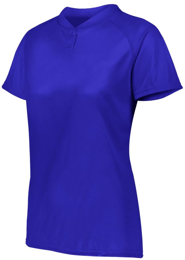 Ladies Attain Wicking Two-Button Softball Jersey