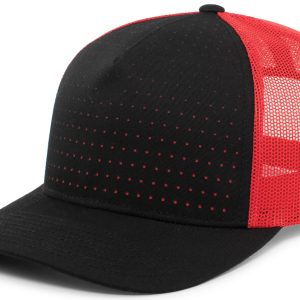 Perforated 5-Panel Trucker Snapback Cap - Image 5