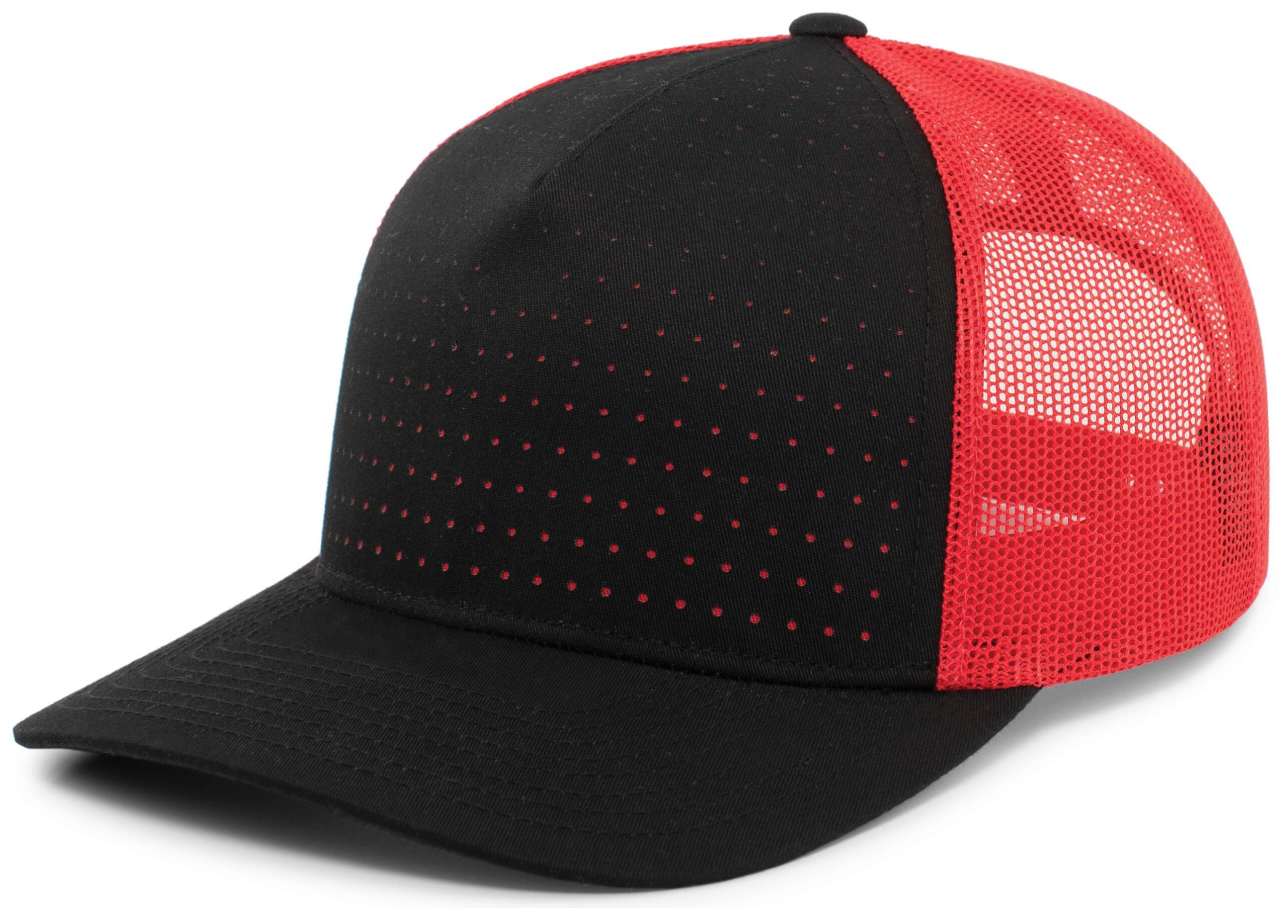 Perforated 5-Panel Trucker Snapback Cap - Image 5