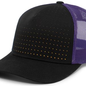Perforated 5-Panel Trucker Snapback Cap - Image 4