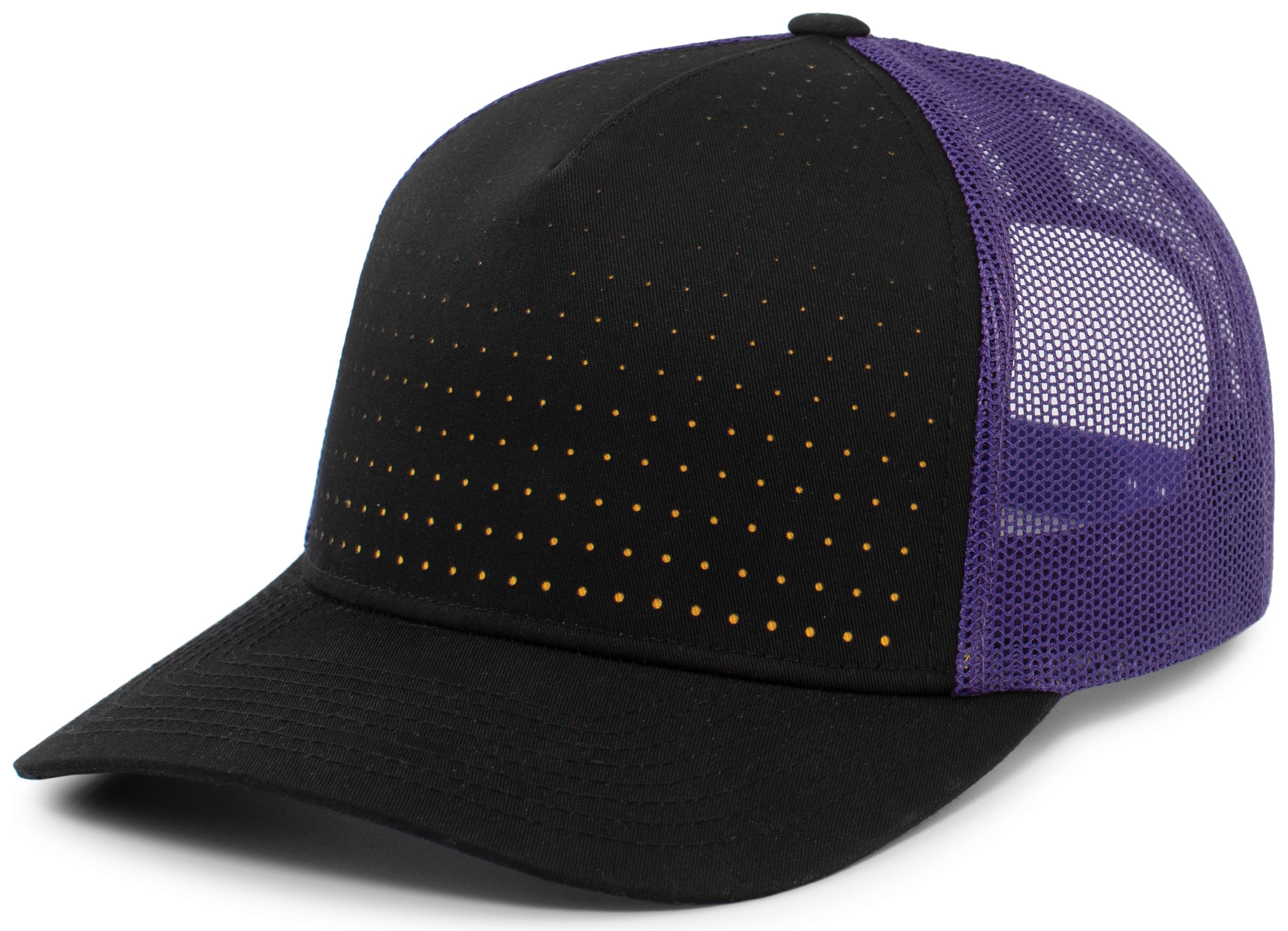 Perforated 5-Panel Trucker Snapback Cap - Image 4