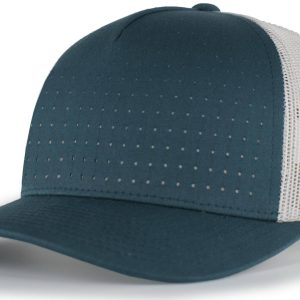 Perforated 5-Panel Trucker Snapback Cap - Image 11