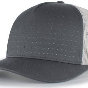 Perforated 5-Panel Trucker Snapback Cap - Image 12