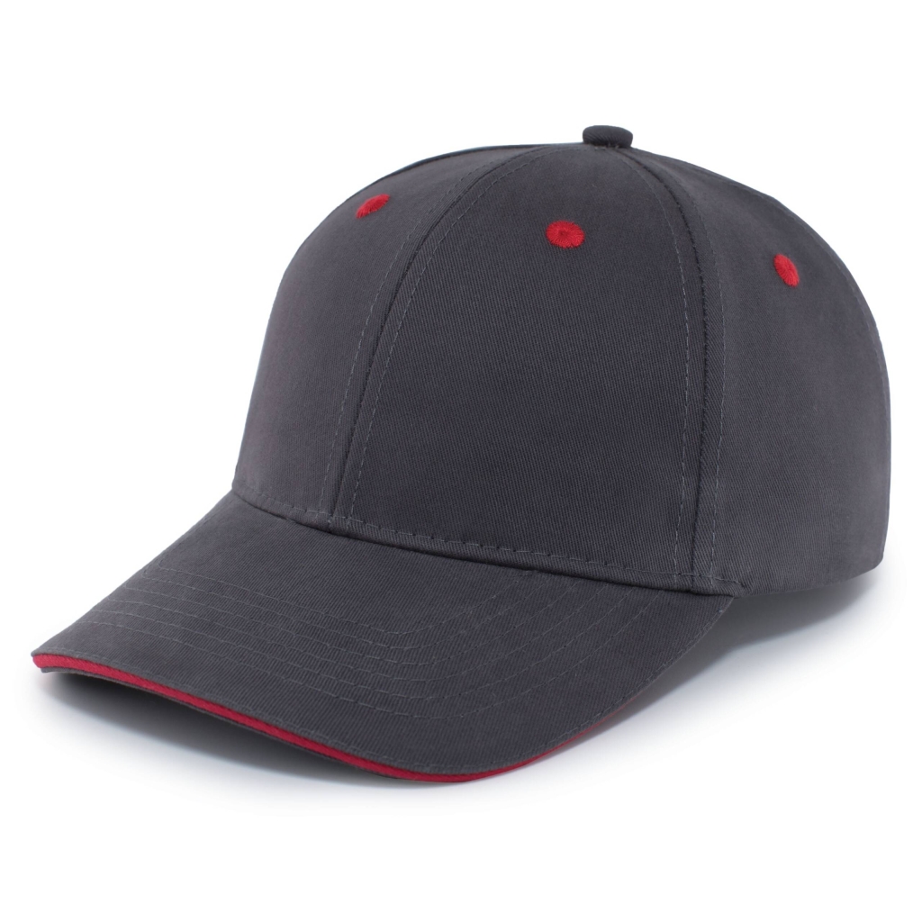 Brushed Twill Cap With Sandwich Bill