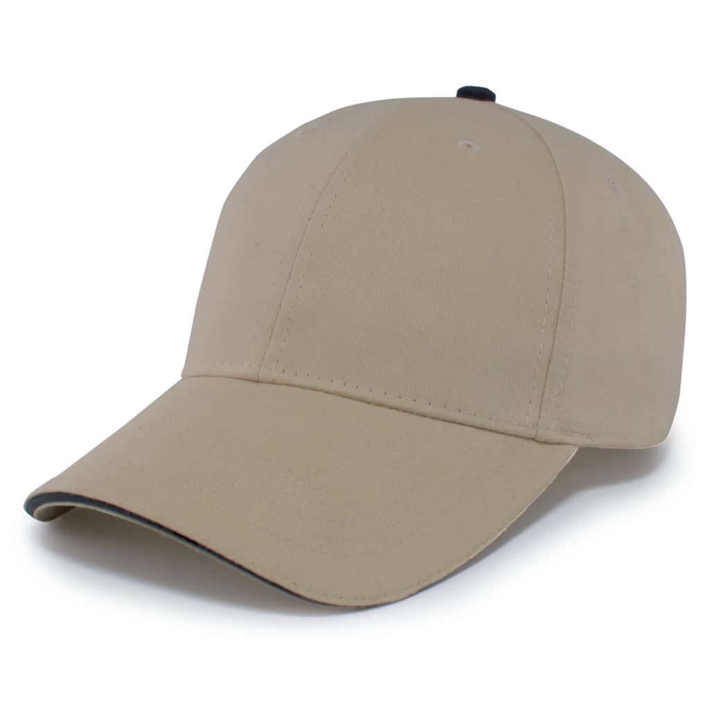 Brushed Twill Cap With Sandwich Bill