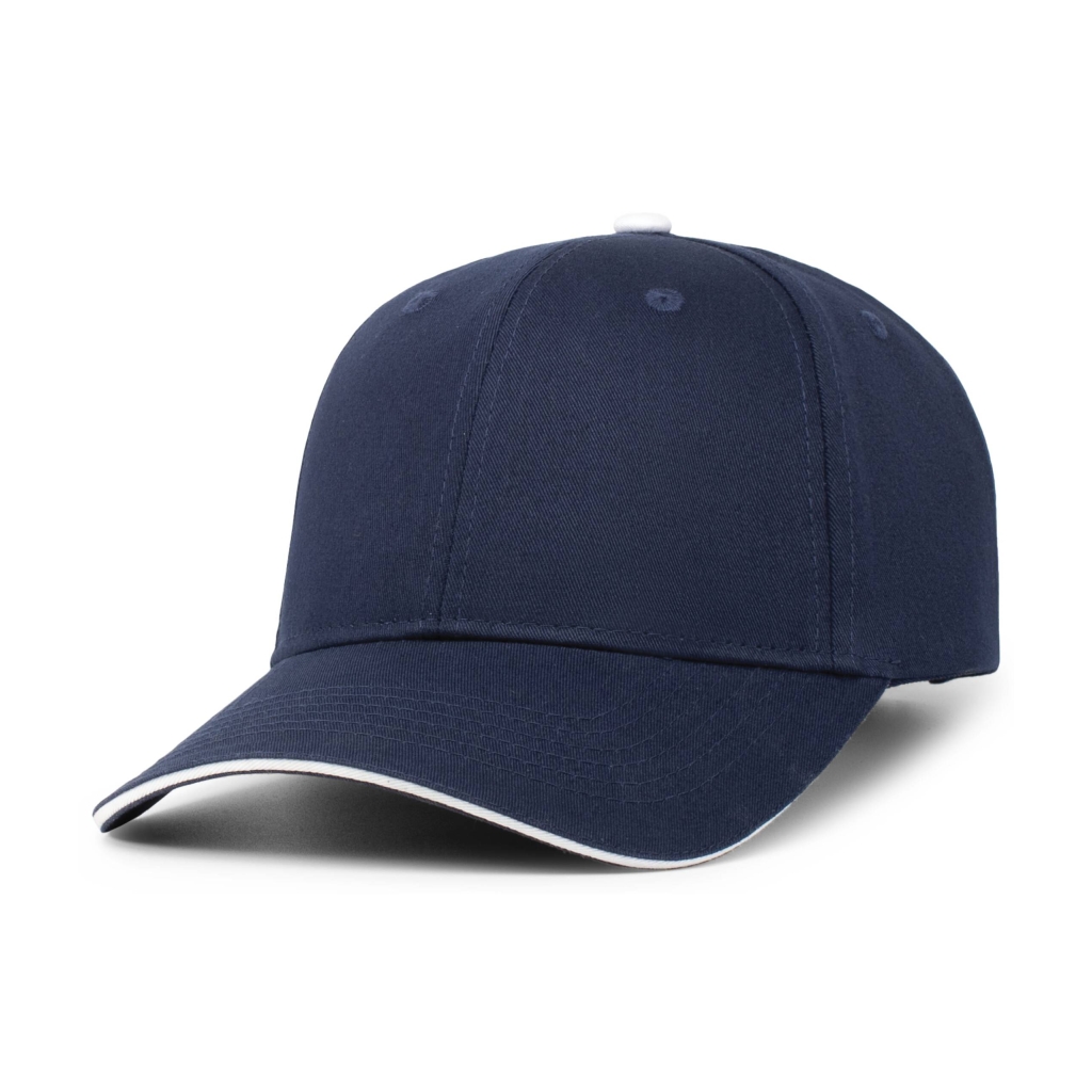 Brushed Twill Cap With Sandwich Bill