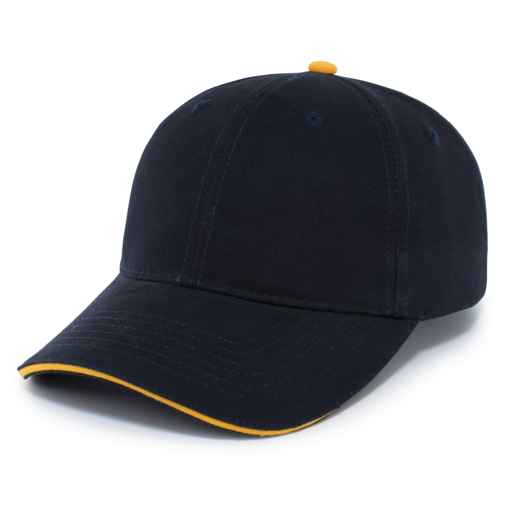 Brushed Twill Cap With Sandwich Bill