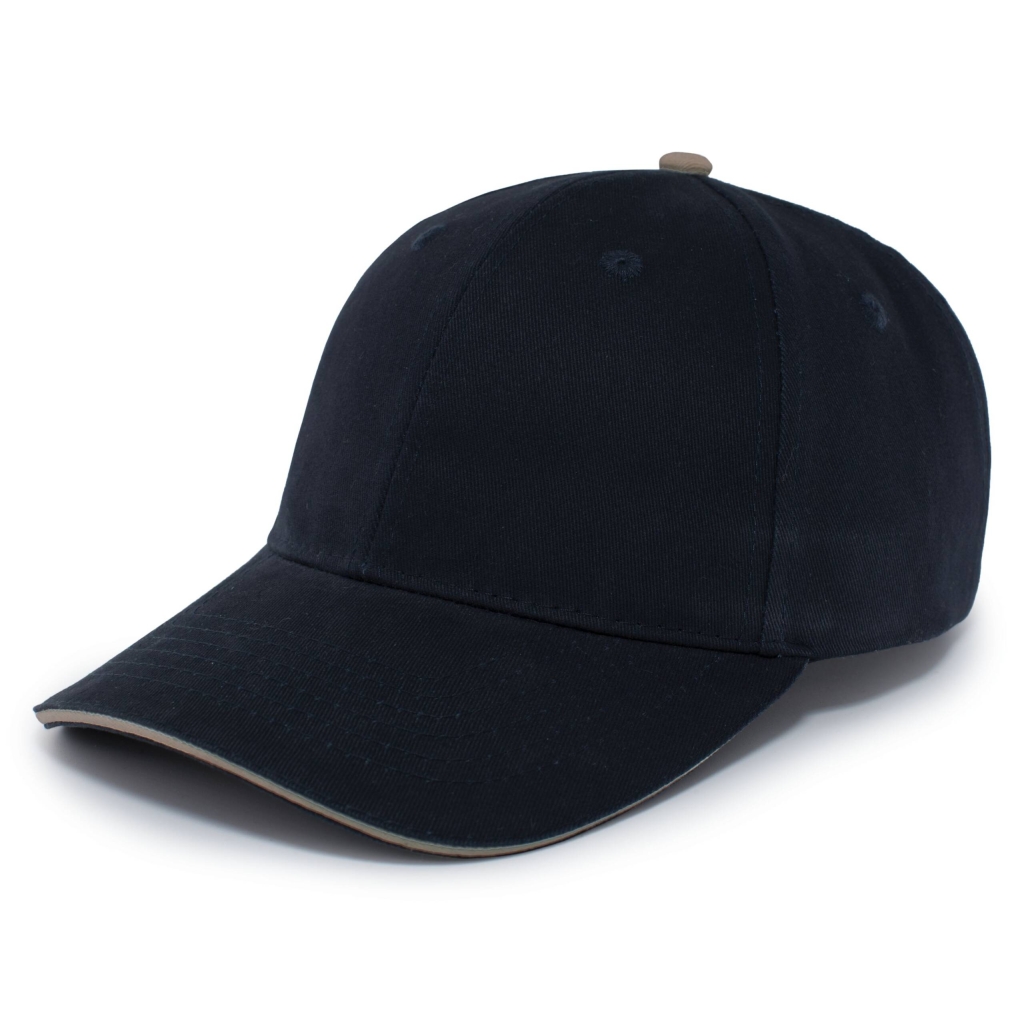 Brushed Twill Cap With Sandwich Bill