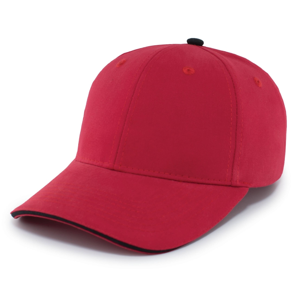 Brushed Twill Cap With Sandwich Bill