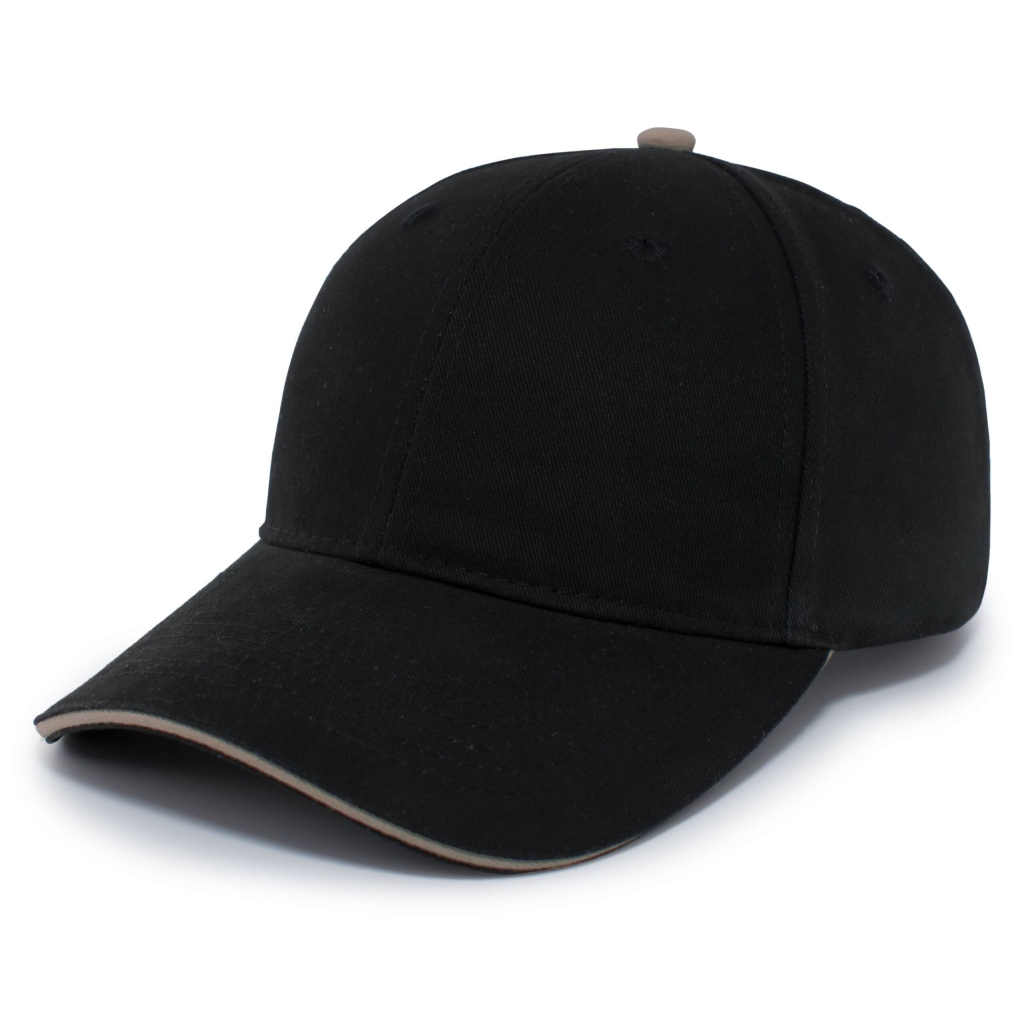 Brushed Twill Cap With Sandwich Bill