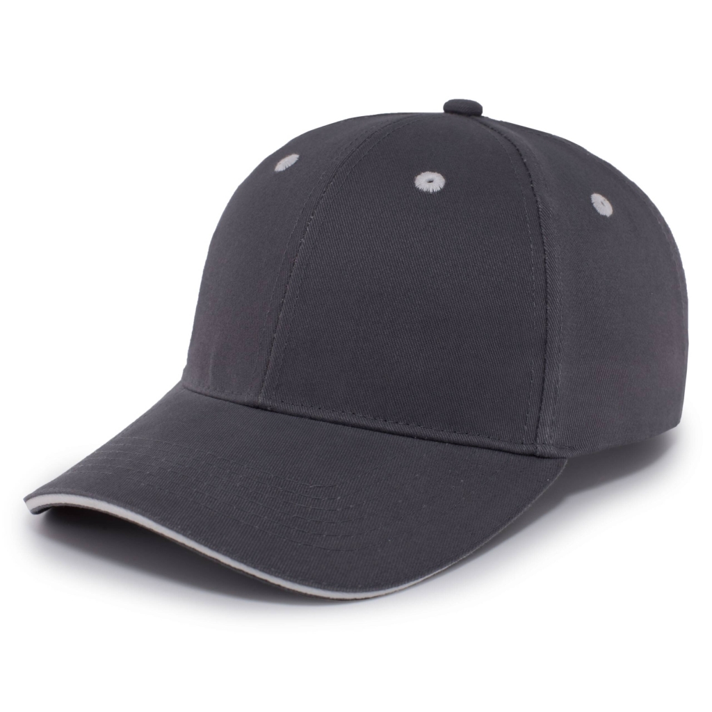 Brushed Twill Cap With Sandwich Bill