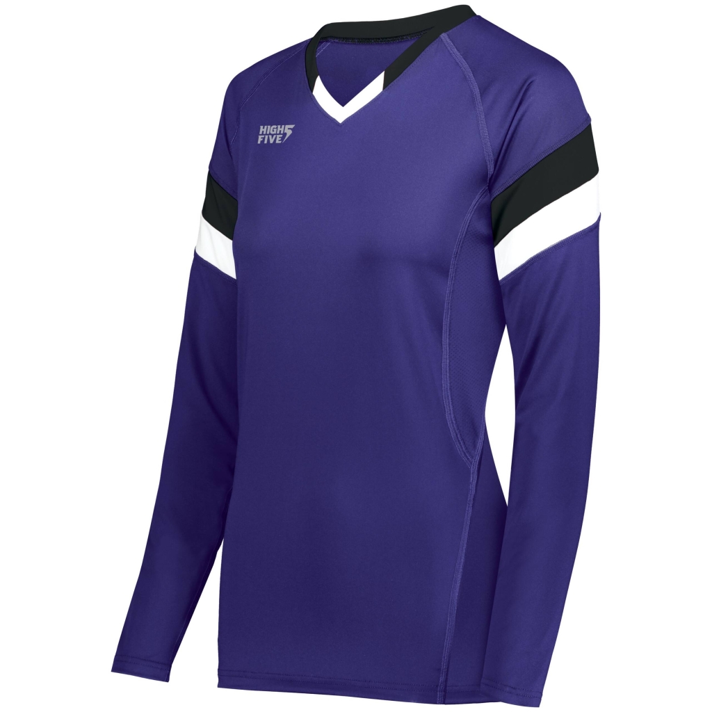 Girls TruHit Tri-Color Long Sleeve Jersey