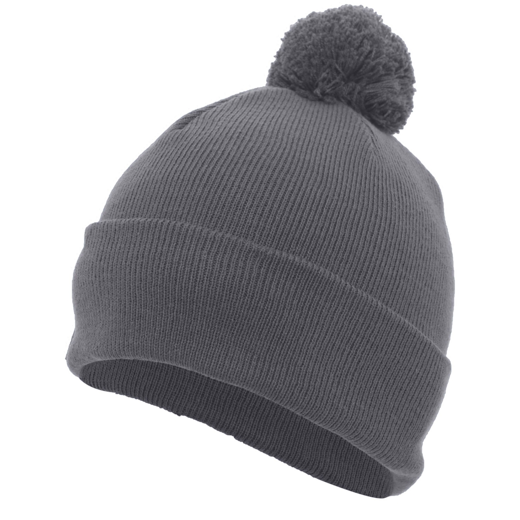 Knit Fold Over Pom-Pom Beanie