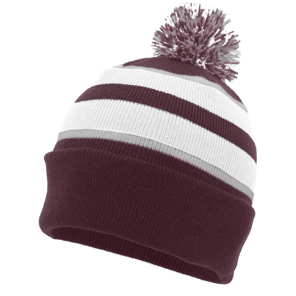 Knit Fold Over Pom-Pom Beanie