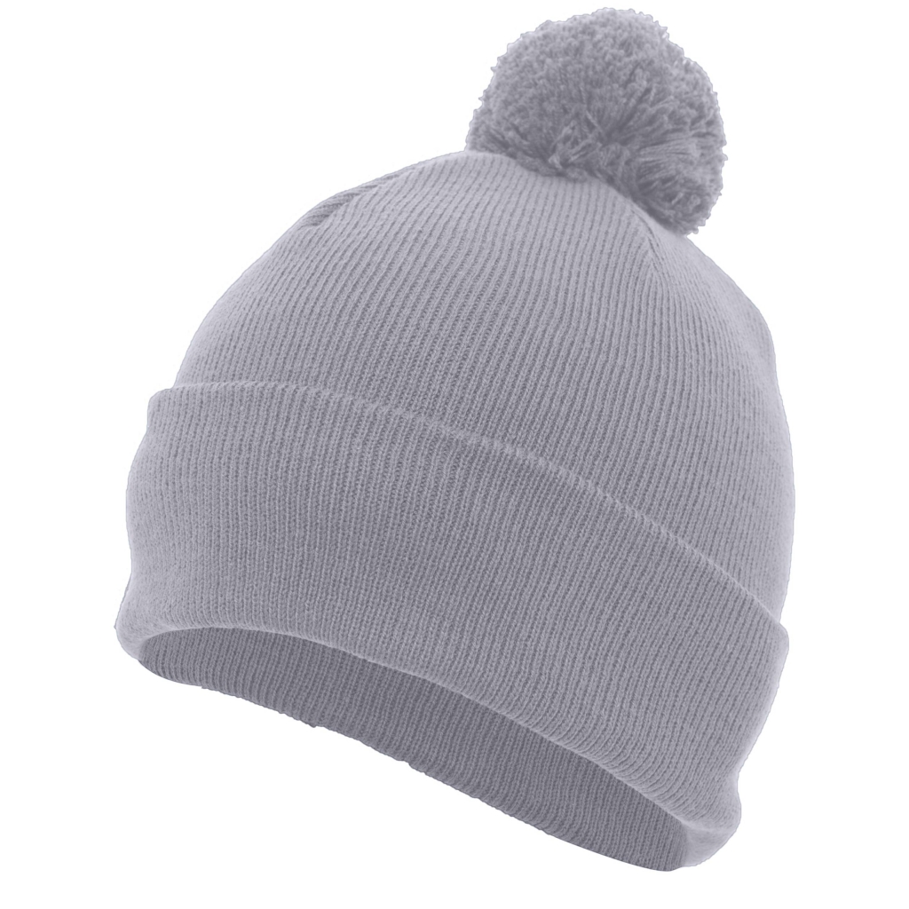 Knit Fold Over Pom-Pom Beanie