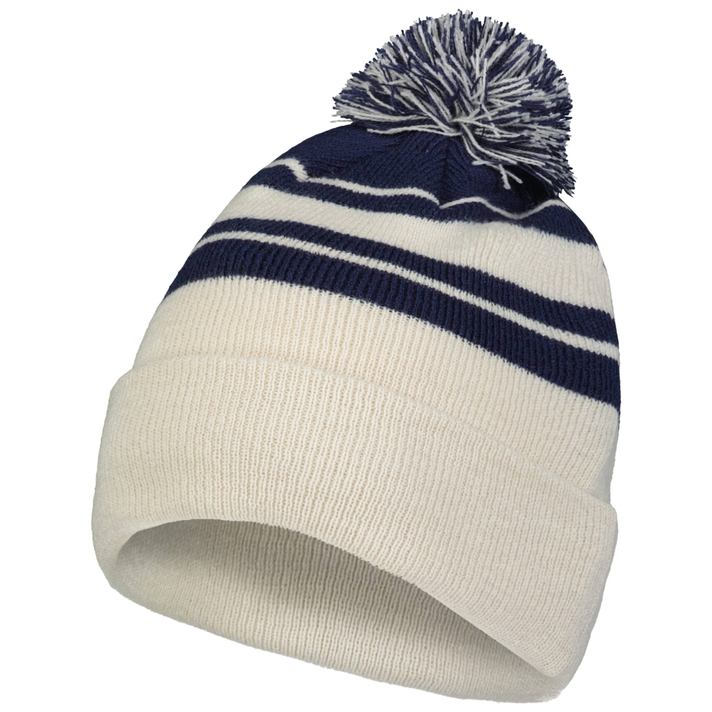 Knit Fold Over Pom-Pom Beanie