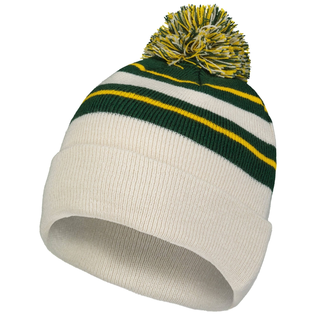 Knit Fold Over Pom-Pom Beanie