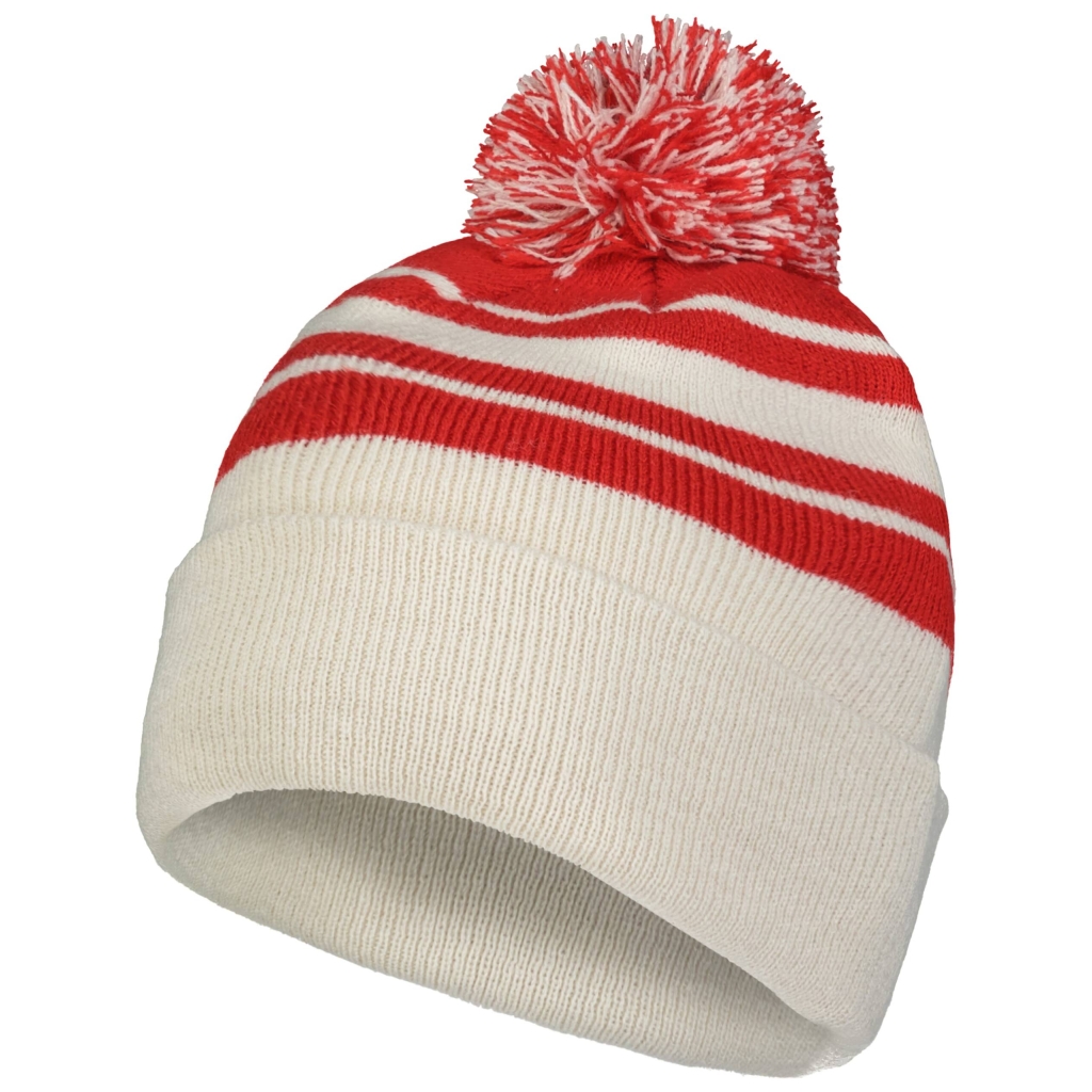 Knit Fold Over Pom-Pom Beanie