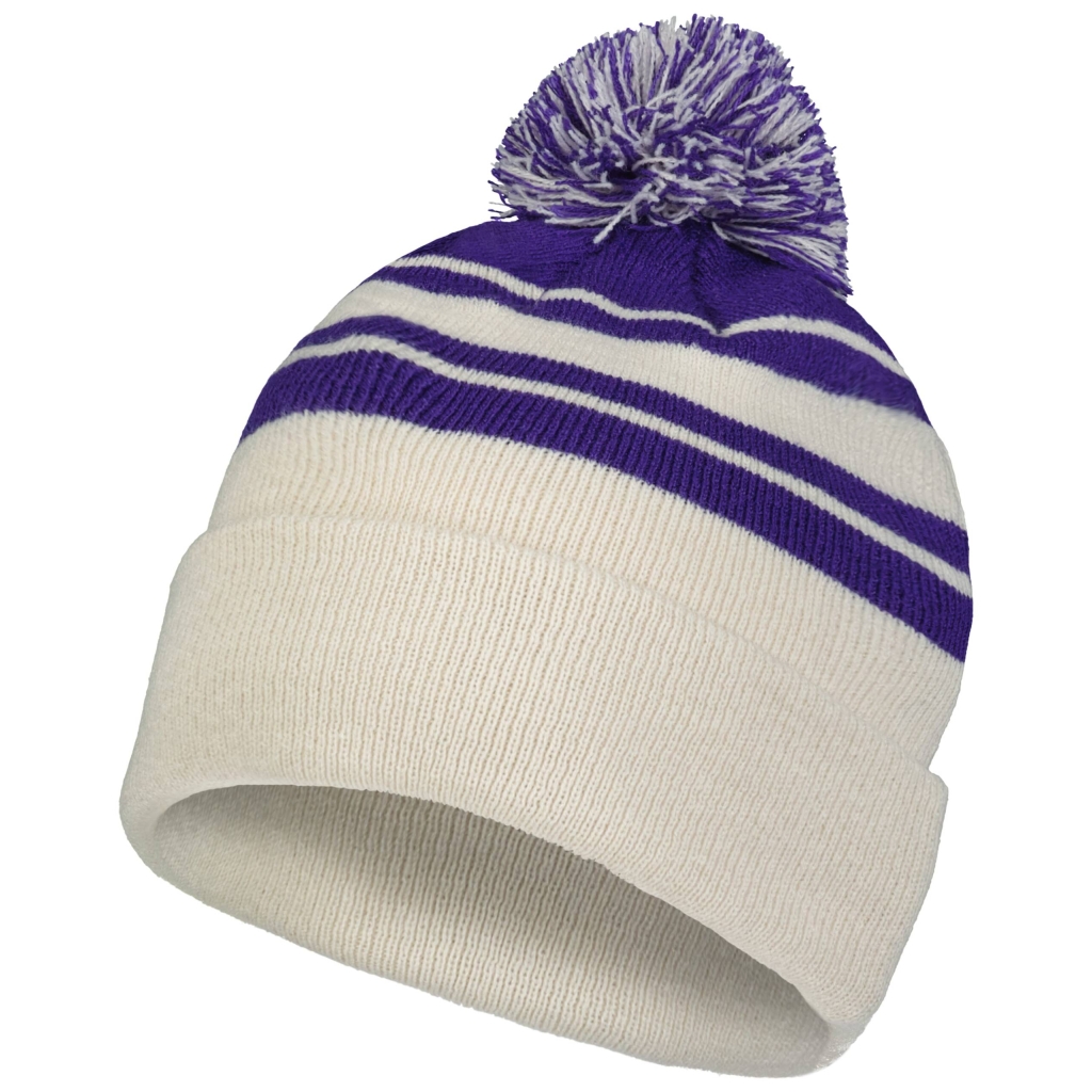 Knit Fold Over Pom-Pom Beanie