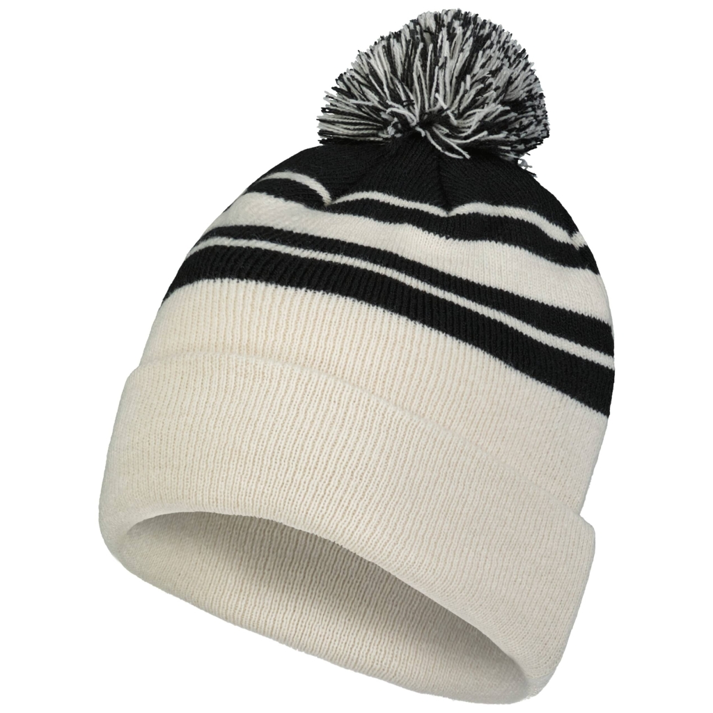 Knit Fold Over Pom-Pom Beanie