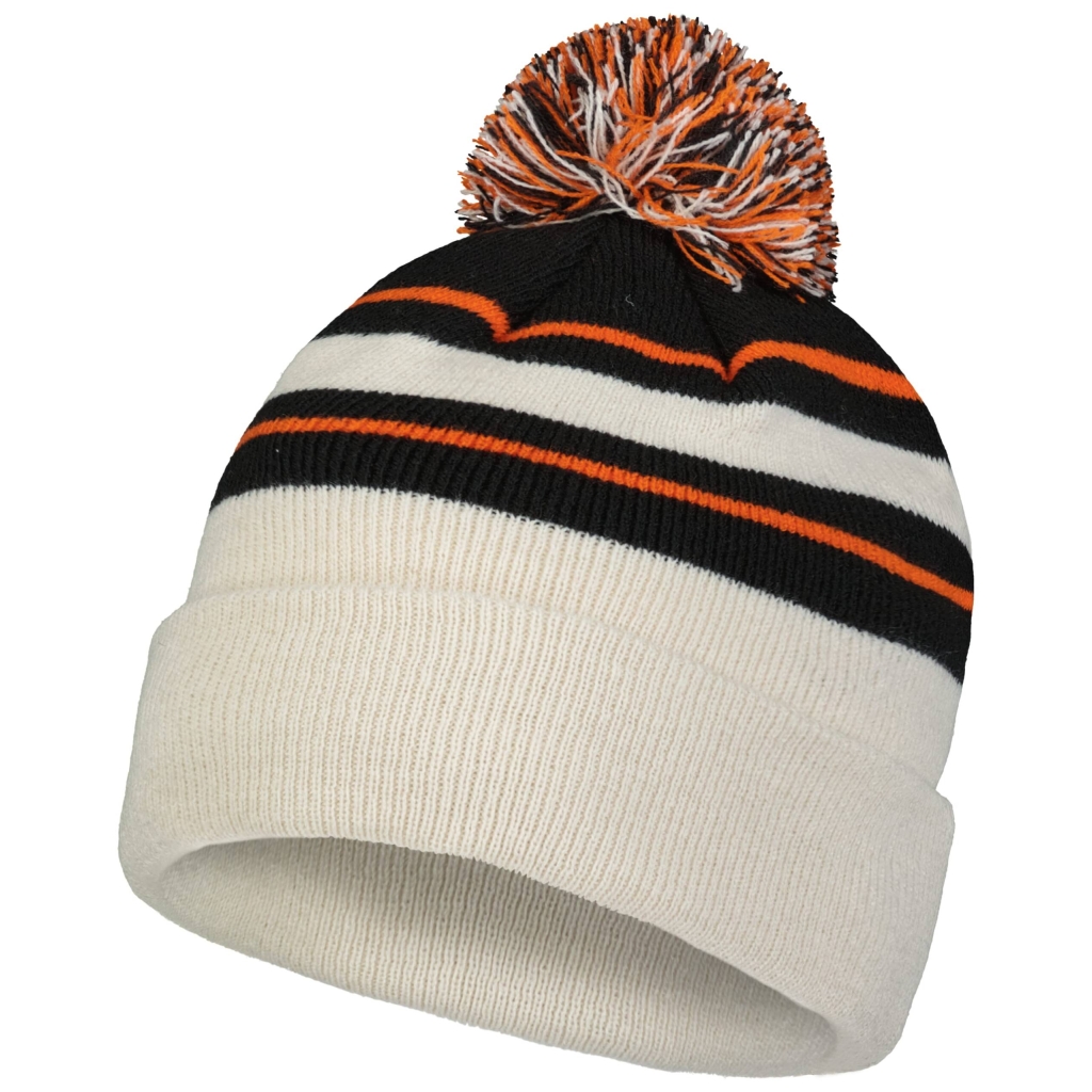 Knit Fold Over Pom-Pom Beanie