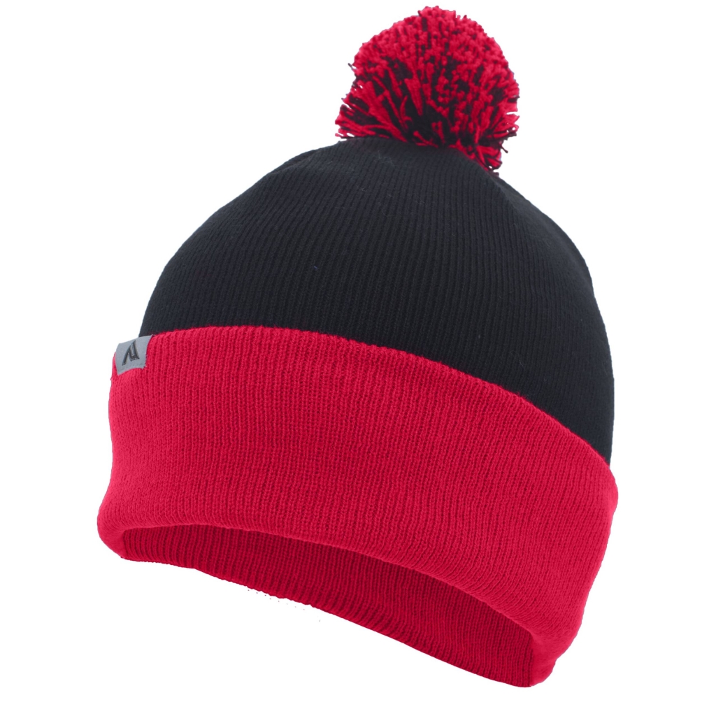 Knit Fold Over Pom-Pom Beanie