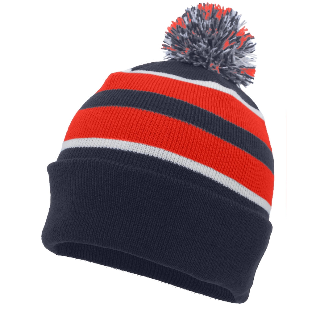 Knit Fold Over Pom-Pom Beanie