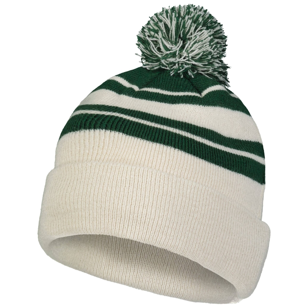 Knit Fold Over Pom-Pom Beanie