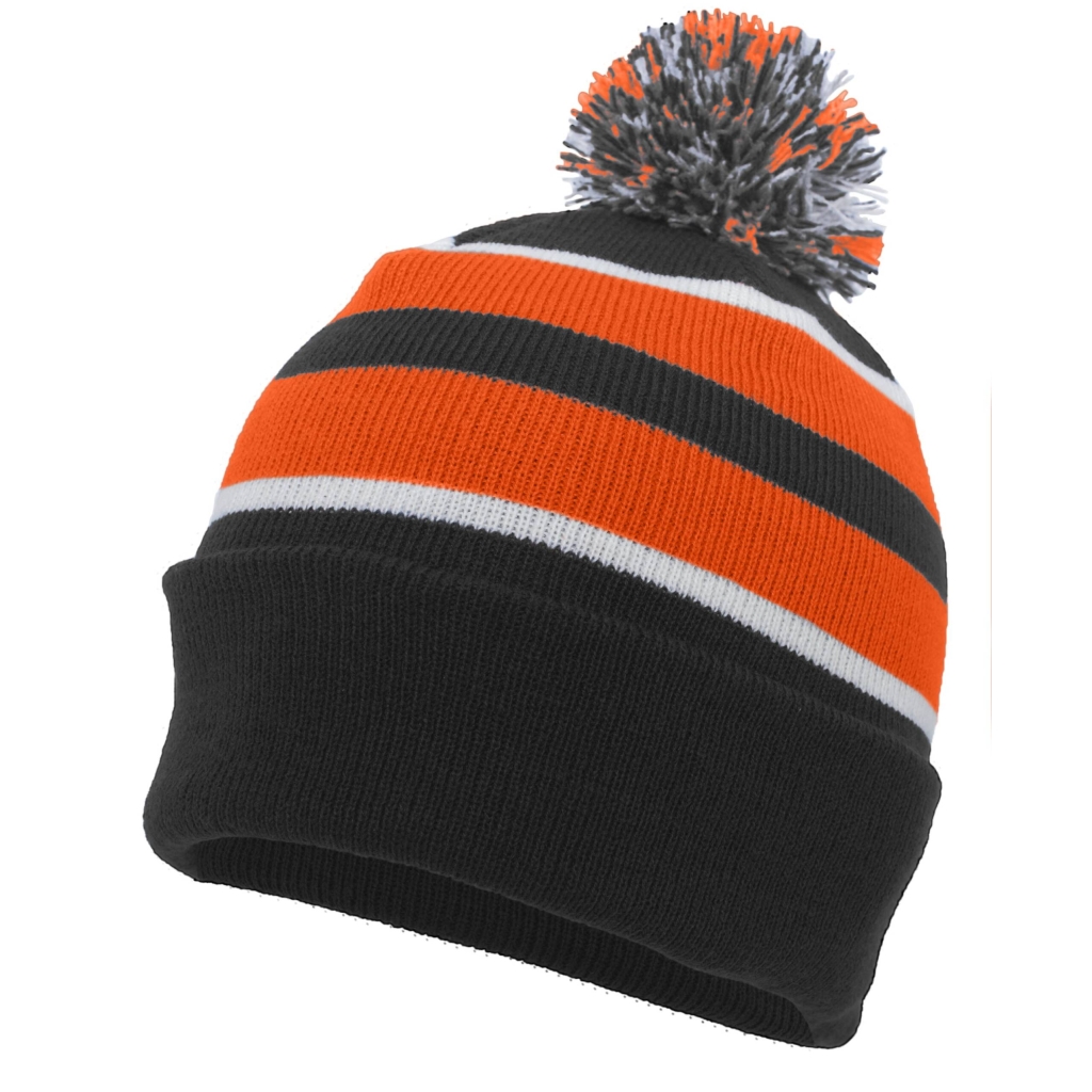 Knit Fold Over Pom-Pom Beanie