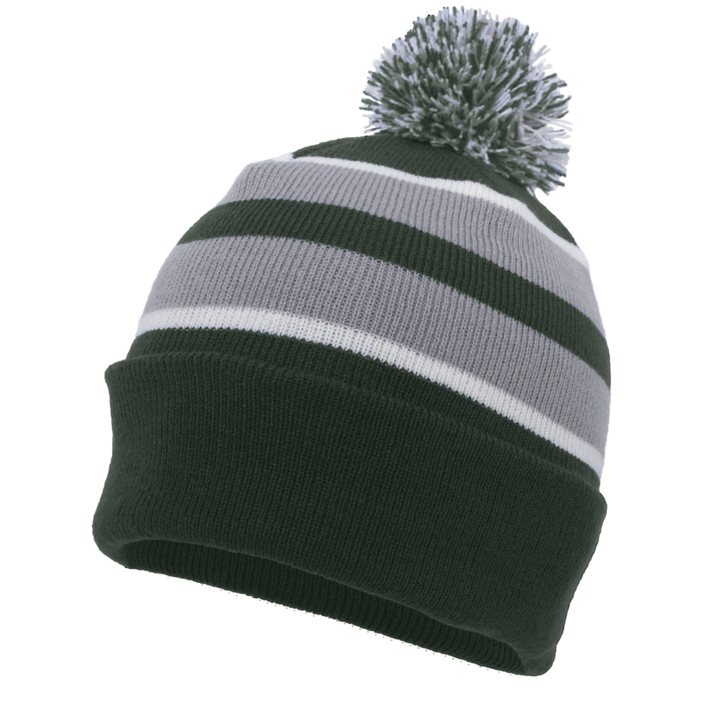 Knit Fold Over Pom-Pom Beanie