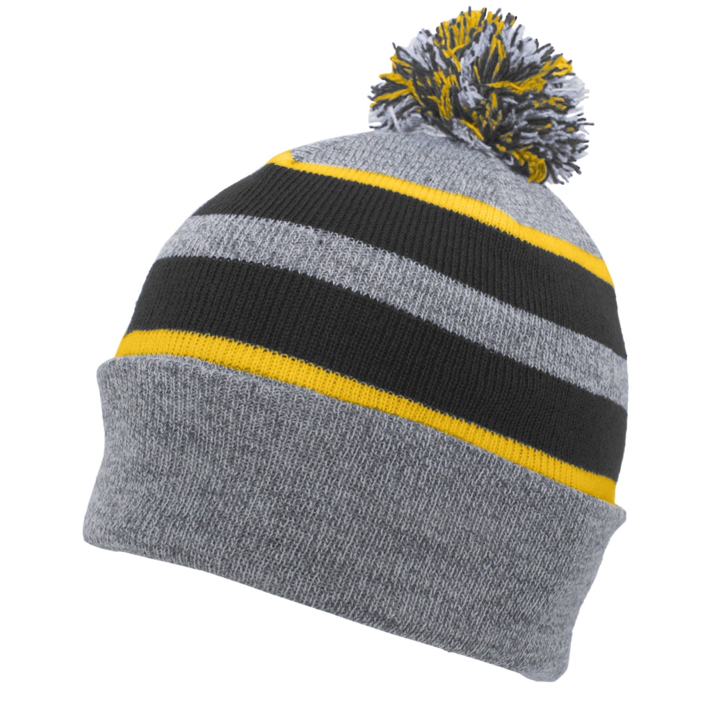 Knit Fold Over Pom-Pom Beanie