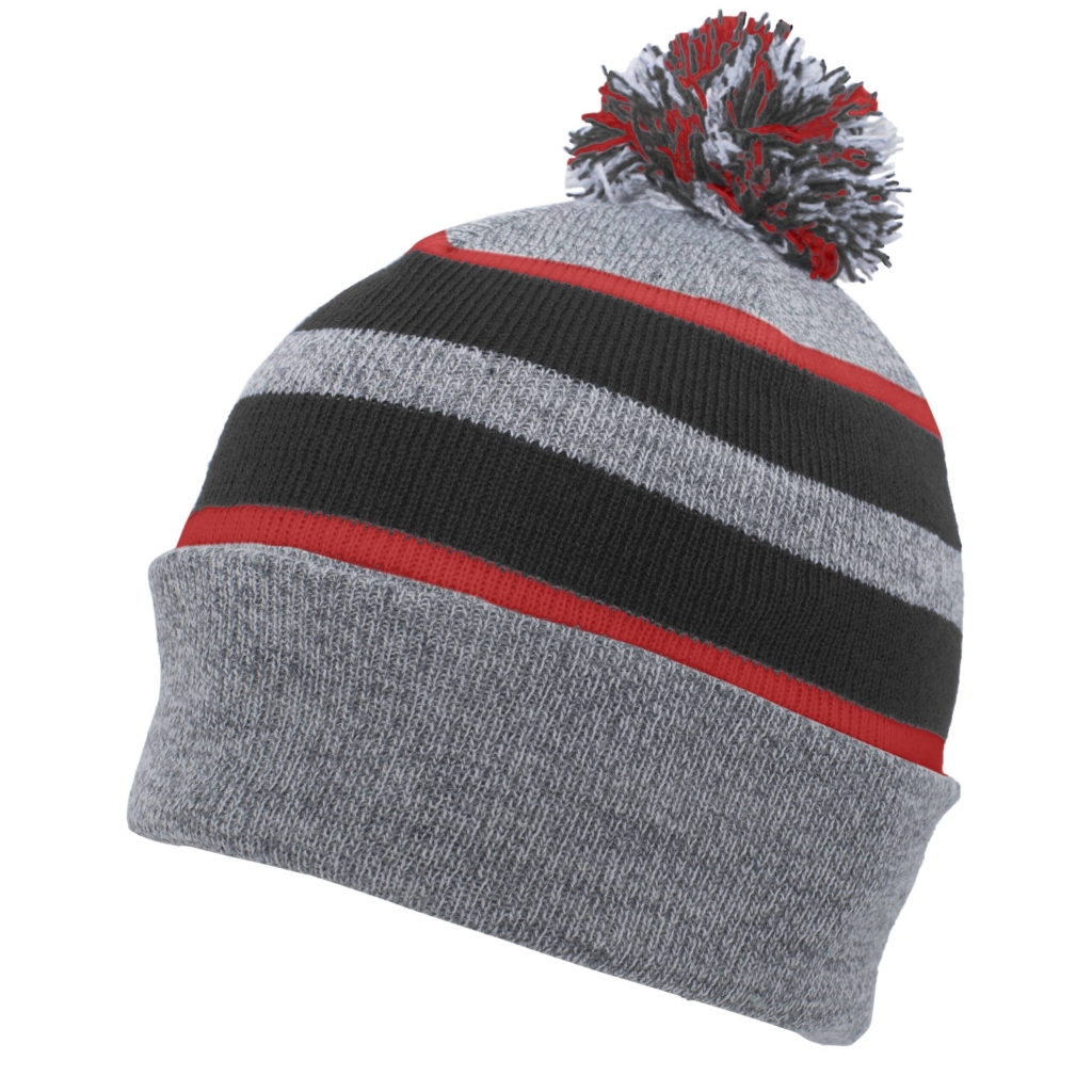 Knit Fold Over Pom-Pom Beanie