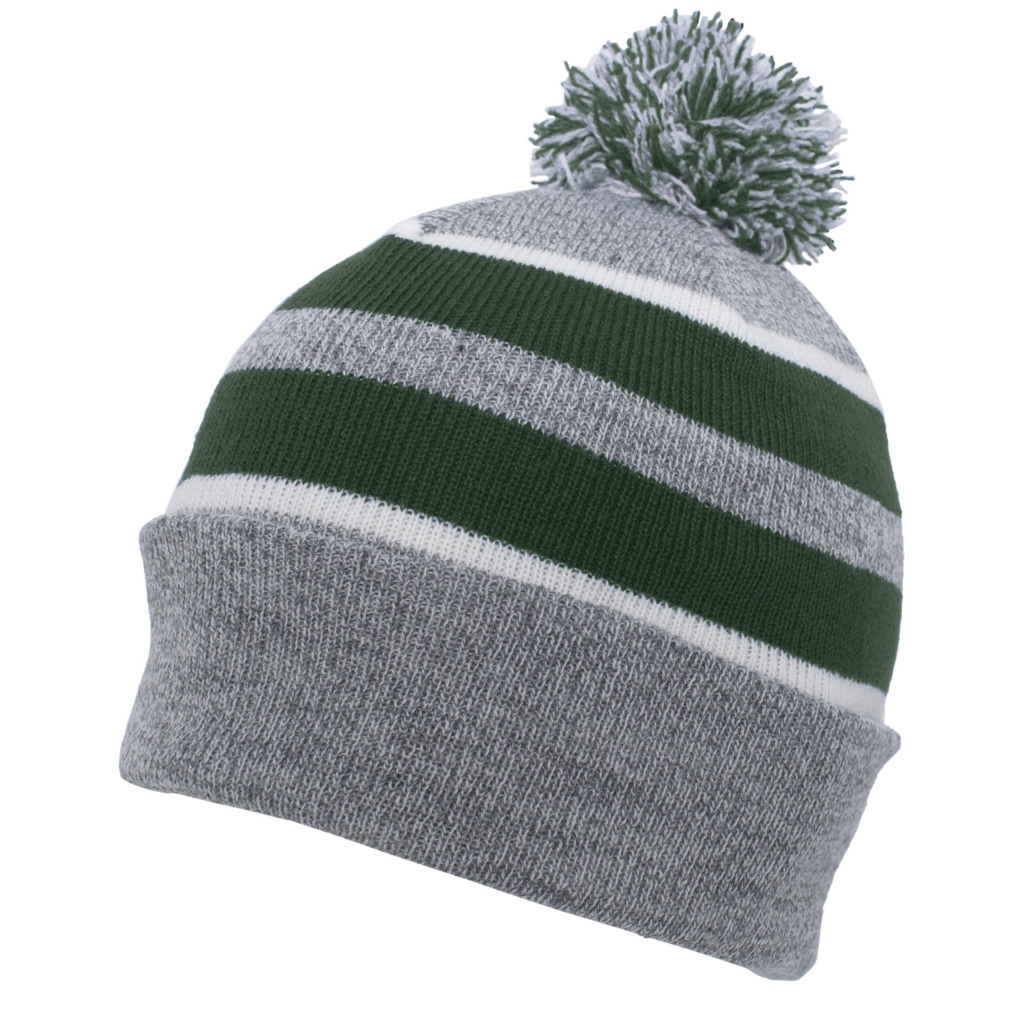 Knit Fold Over Pom-Pom Beanie