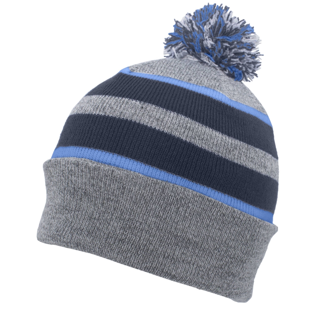 Knit Fold Over Pom-Pom Beanie