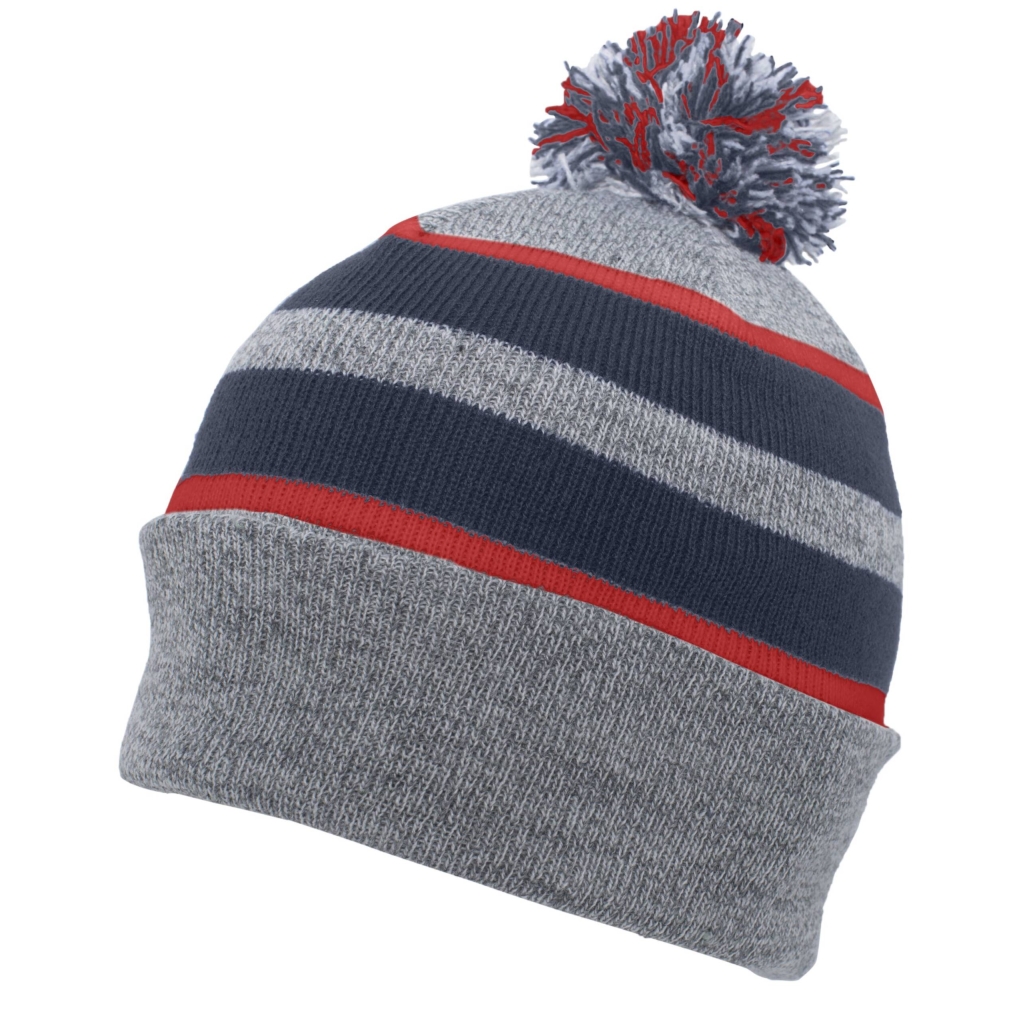 Knit Fold Over Pom-Pom Beanie