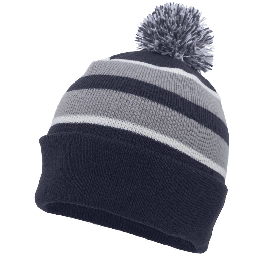 Knit Fold Over Pom-Pom Beanie