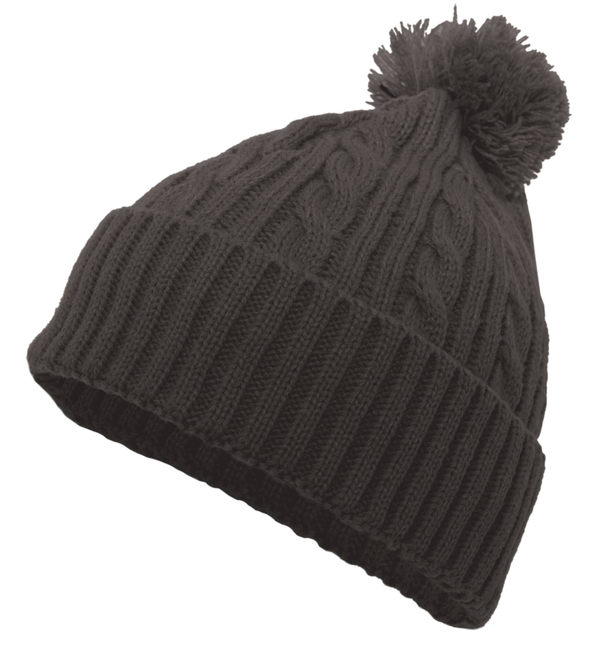 Cable Knit Pom-Pom Beanie - Image 3