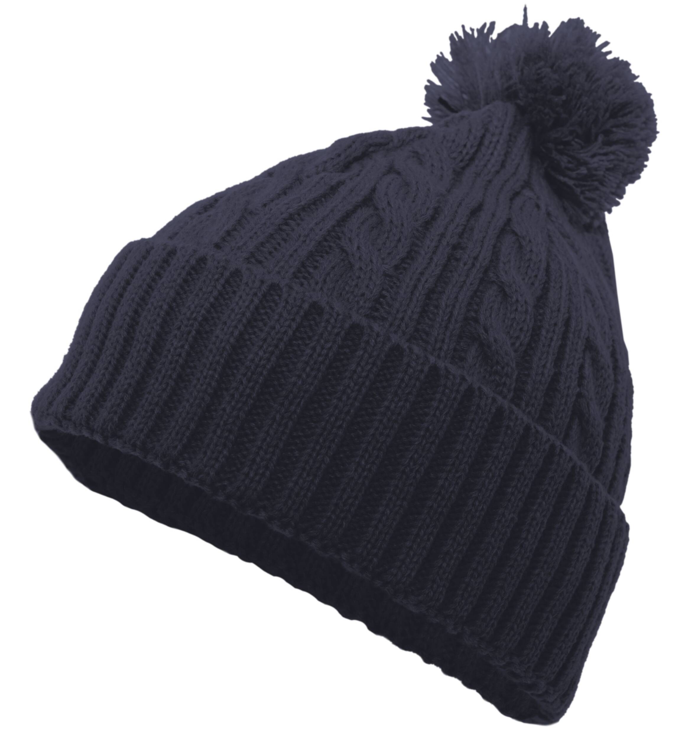 Cable Knit Pom-Pom Beanie - Image 4