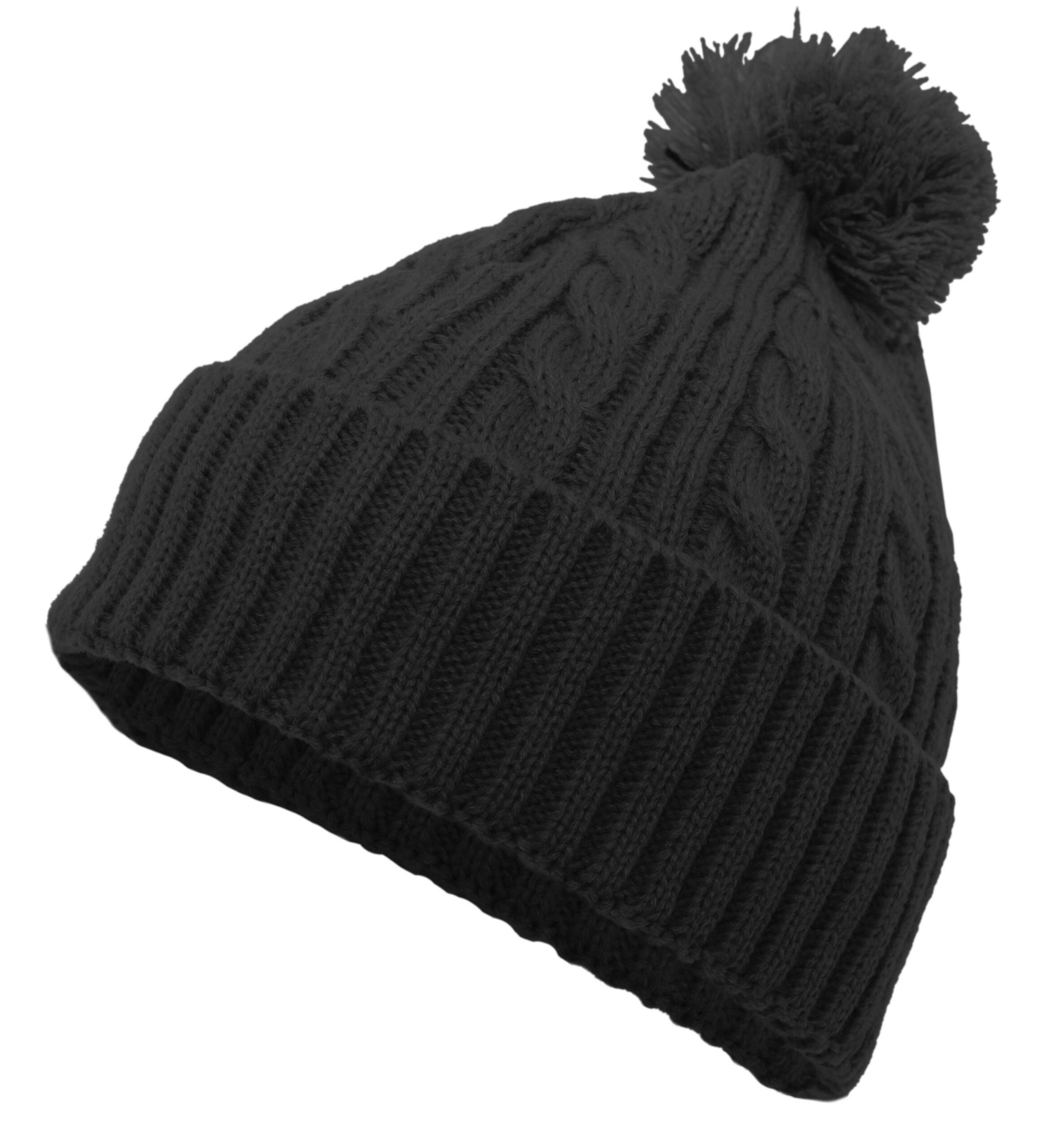 Cable Knit Pom-Pom Beanie - Image 2
