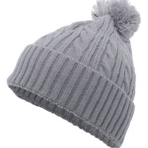 Cable Knit Pom-Pom Beanie
