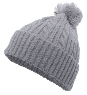 Cable Knit Pom-Pom Beanie