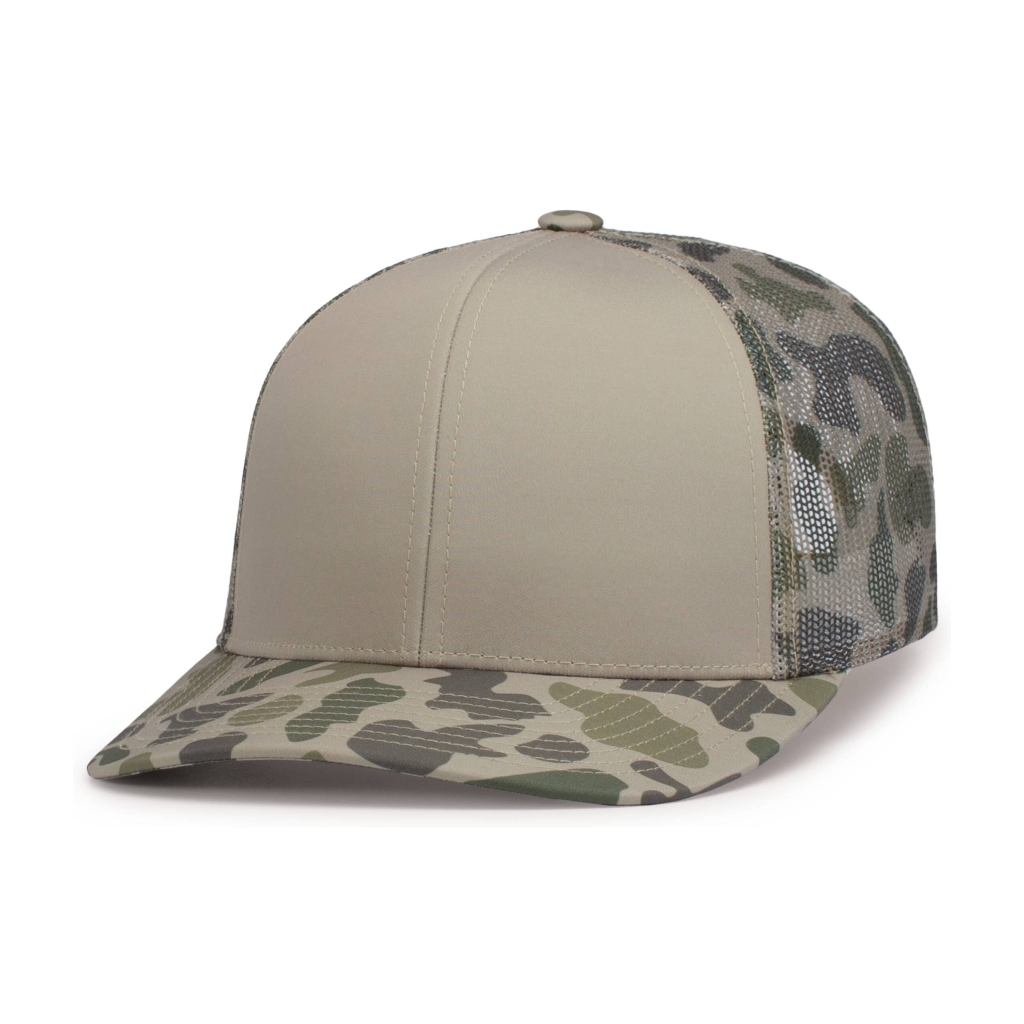 DUCK CAMO TRUCKER SNAPBACK CAP