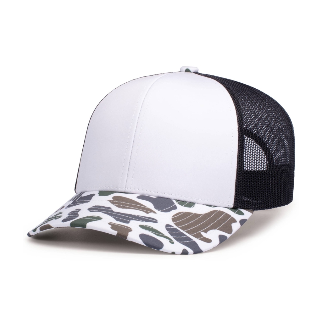 DUCK CAMO TRUCKER SNAPBACK CAP
