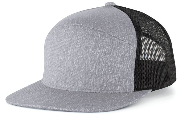 Heather 6-Panel Arch Trucker Snapback Cap