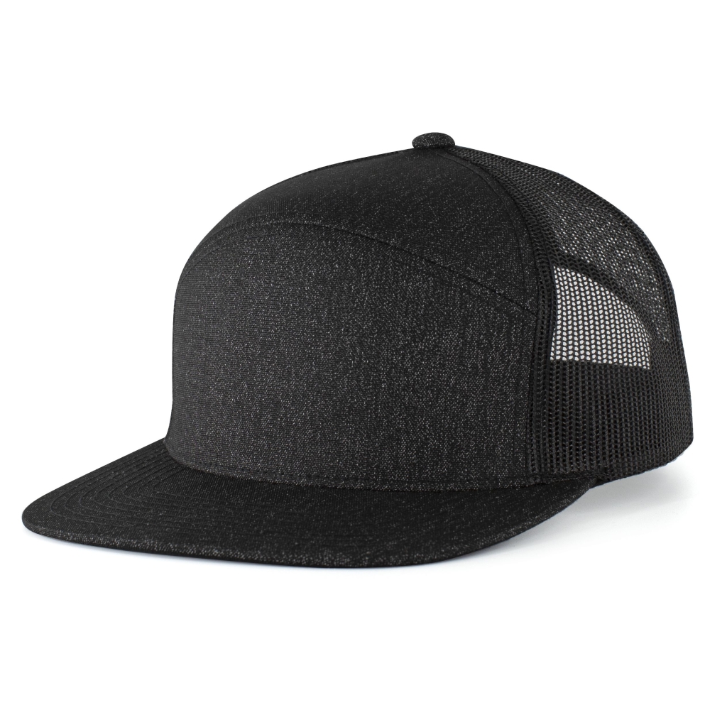 Heather 6-Panel Arch Trucker Snapback Cap