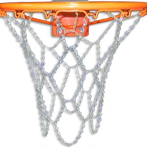 Steel Chain Basketball Net for Rims with No-Tie Net Attachment