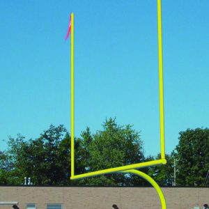 5 9/16” OD post, 6' offset, 20' uprights, perm/sleeve, yellow, 18'6" crossbar - Image 2