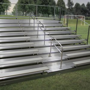 10-Row Fixed Spectator™ Bleacher with Aisle, 10” Plank - Image 2
